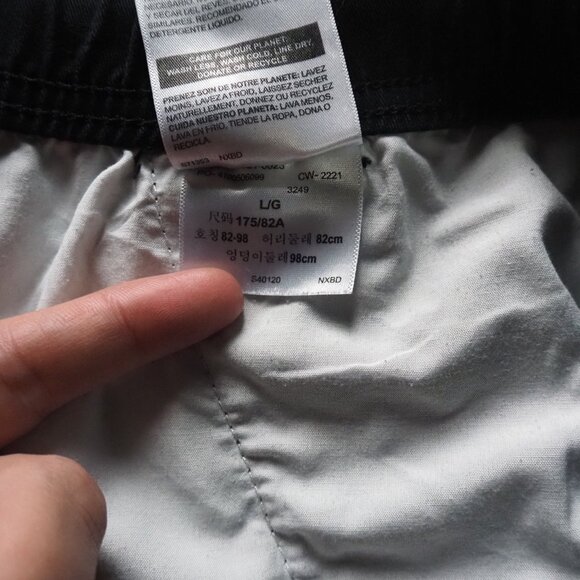 Levi's Denizen Men's Black Jogger Pants Size L / W36 L28 Elastic Drawstring - Picture 7 of 10